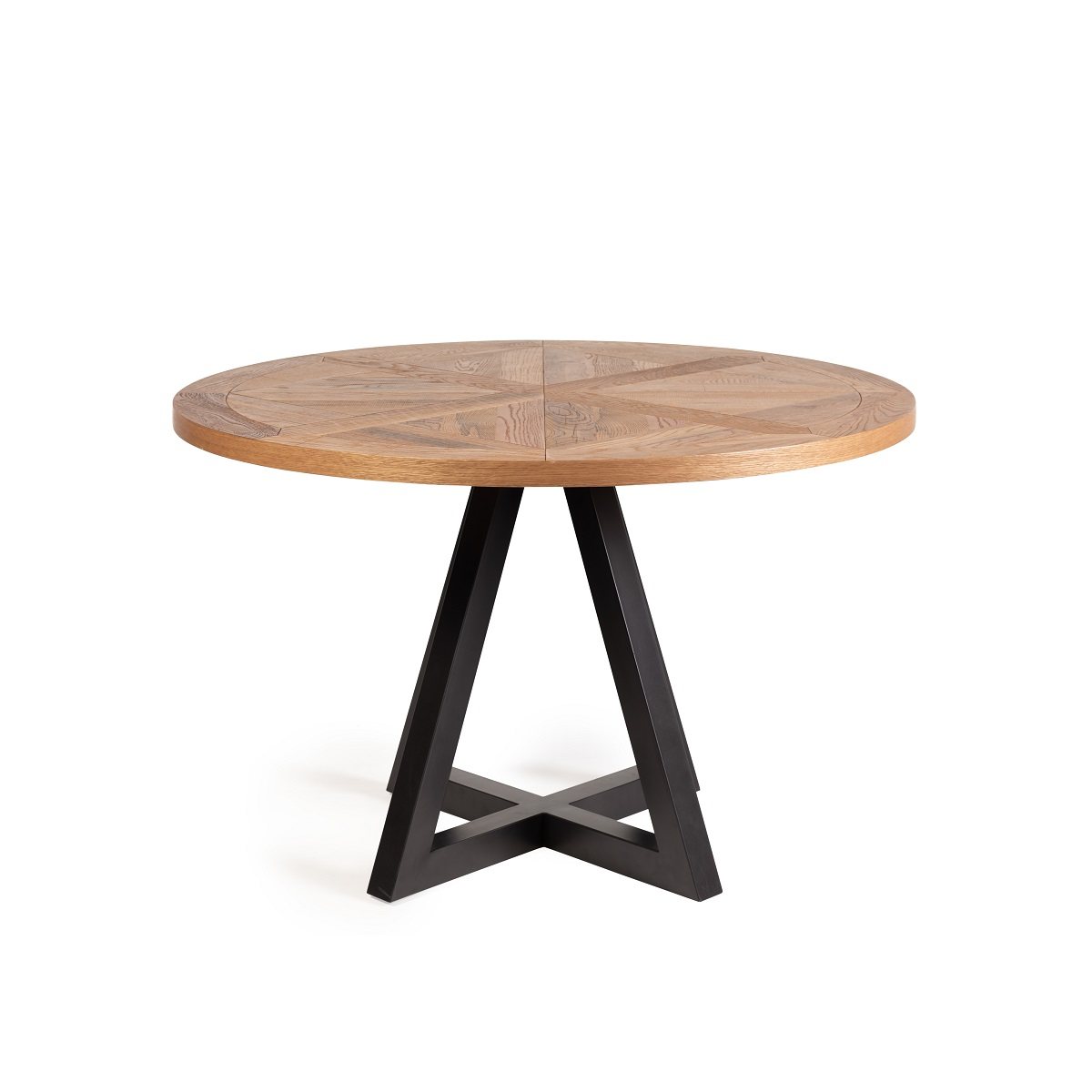Lowry - Rustic Oak 4 Seater Circular Dining Table