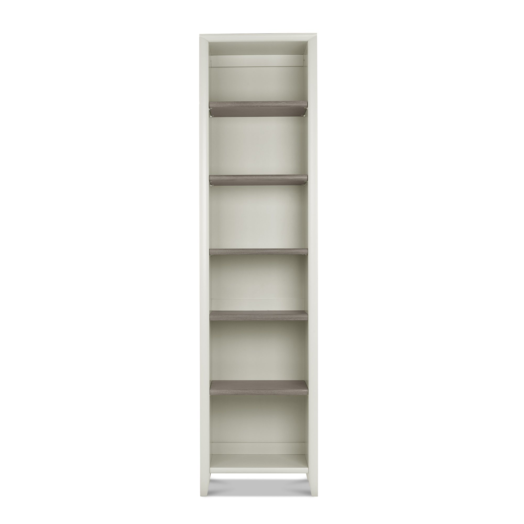 Jasper Grey Washed Oak & Soft Grey Narrow Bookcase Home Origins