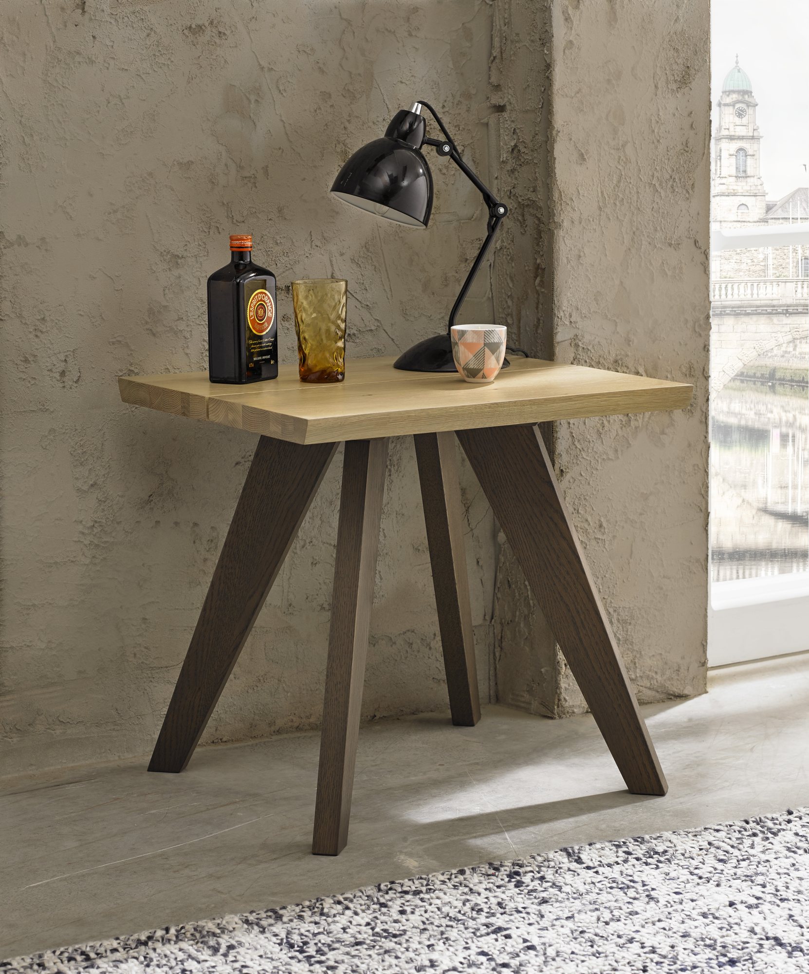 Garner Aged Oak Lamp Table