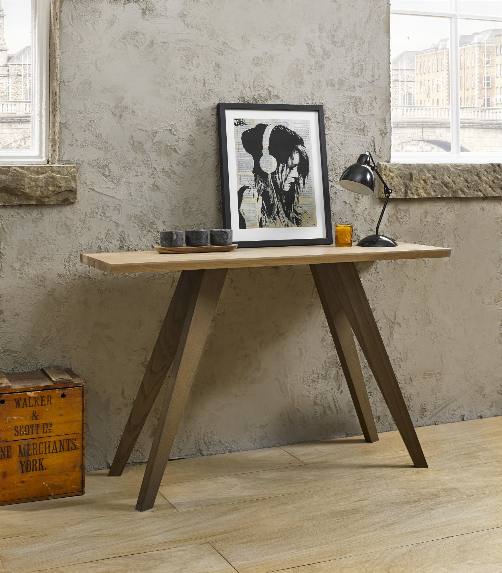 Garner Aged Oak Console Table