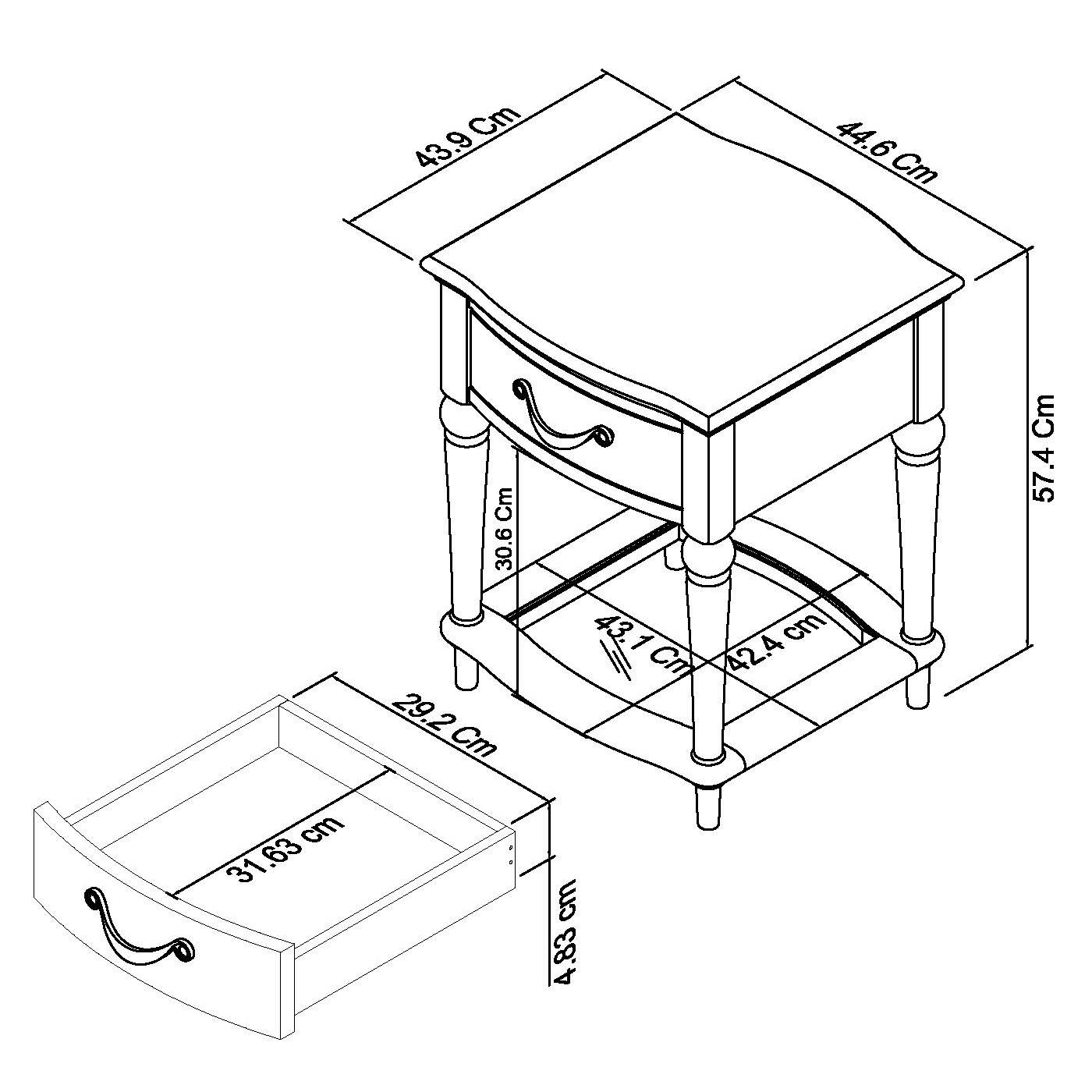 Miller - Grey Washed Oak Lamp Table