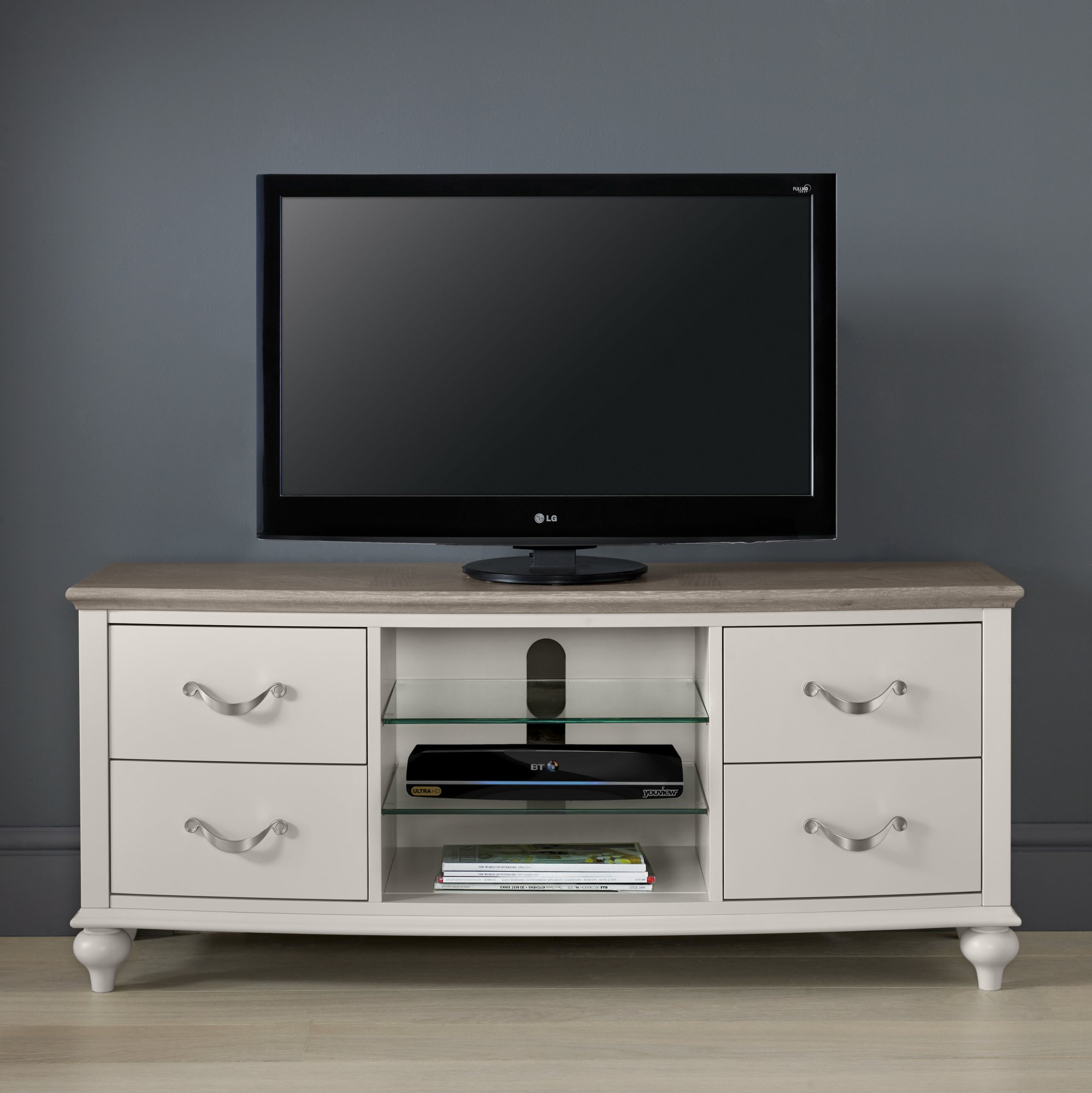 Miller Grey Washed Oak & Soft Grey Entertainment Unit