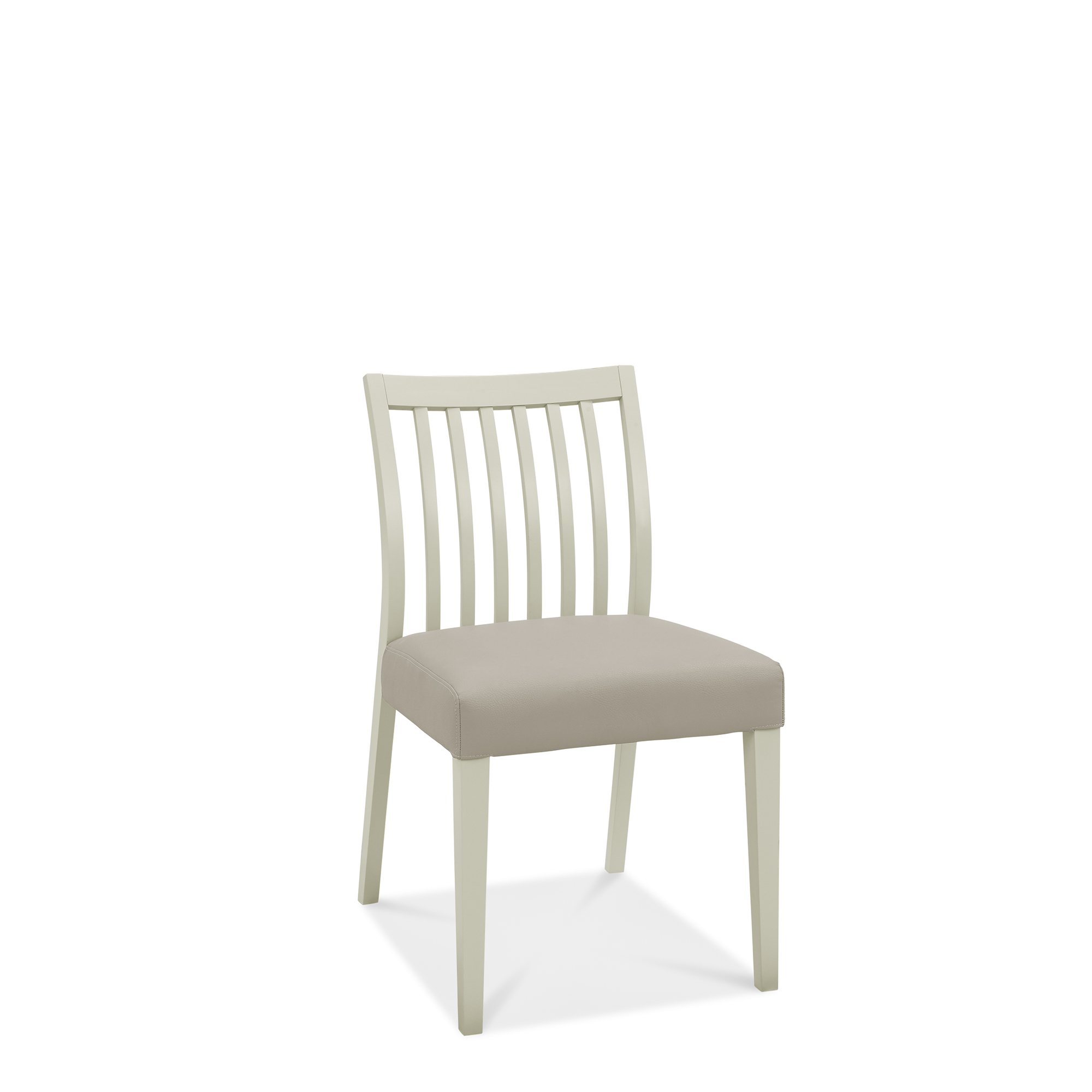 Jasper - Soft Grey Low Back Dining Chair in a Grey Bonded Leather (Pair)