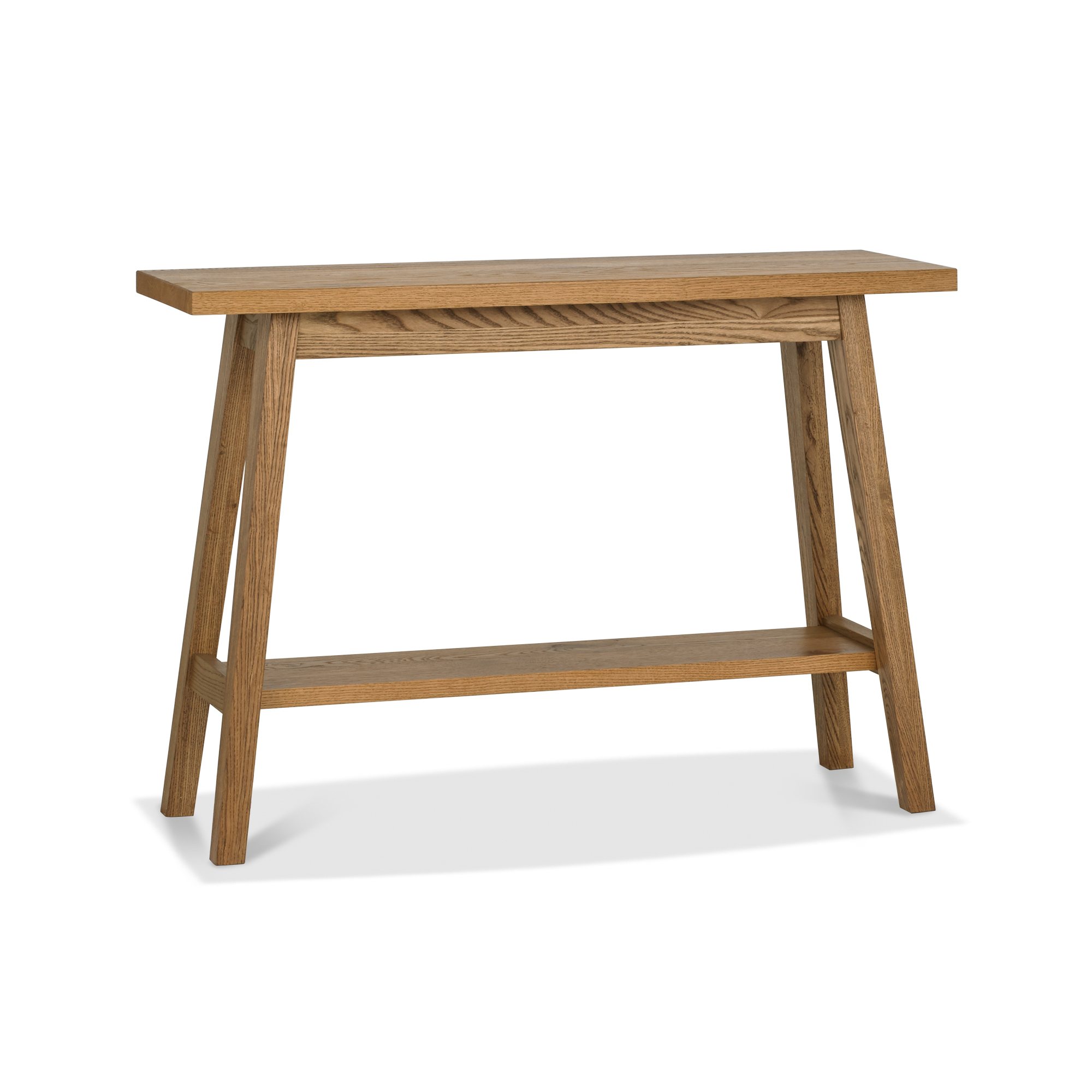 Rosen - Rustic Oak Console Table with Shelf