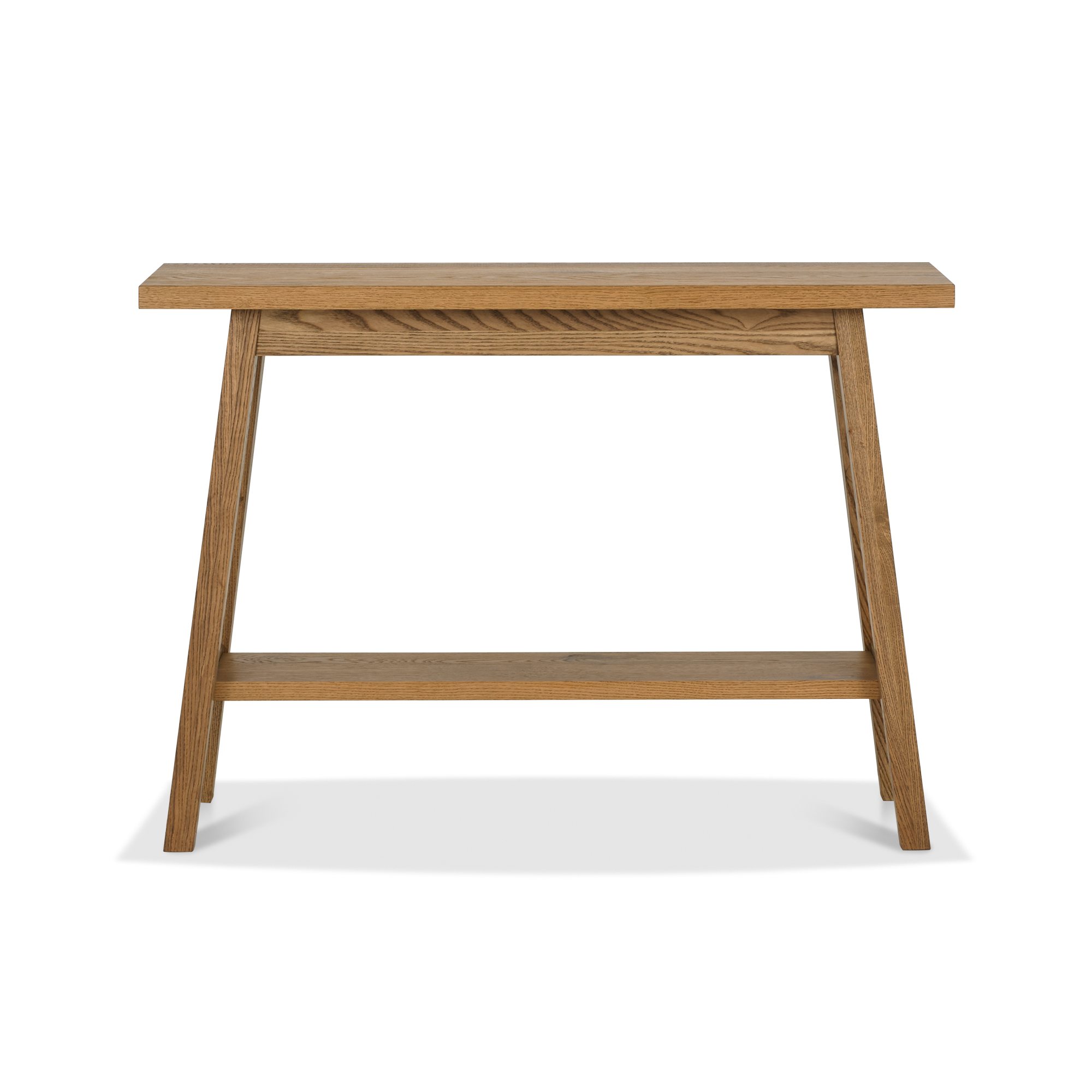 Rosen - Rustic Oak Console Table with Shelf