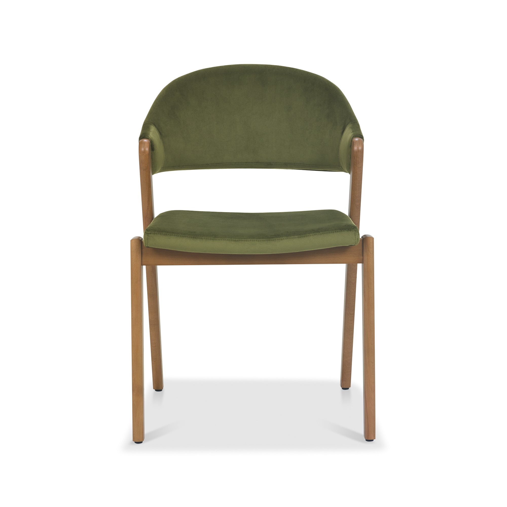 Rosen - Rustic Oak Dining Chair in Cedar Velvet (Pair)