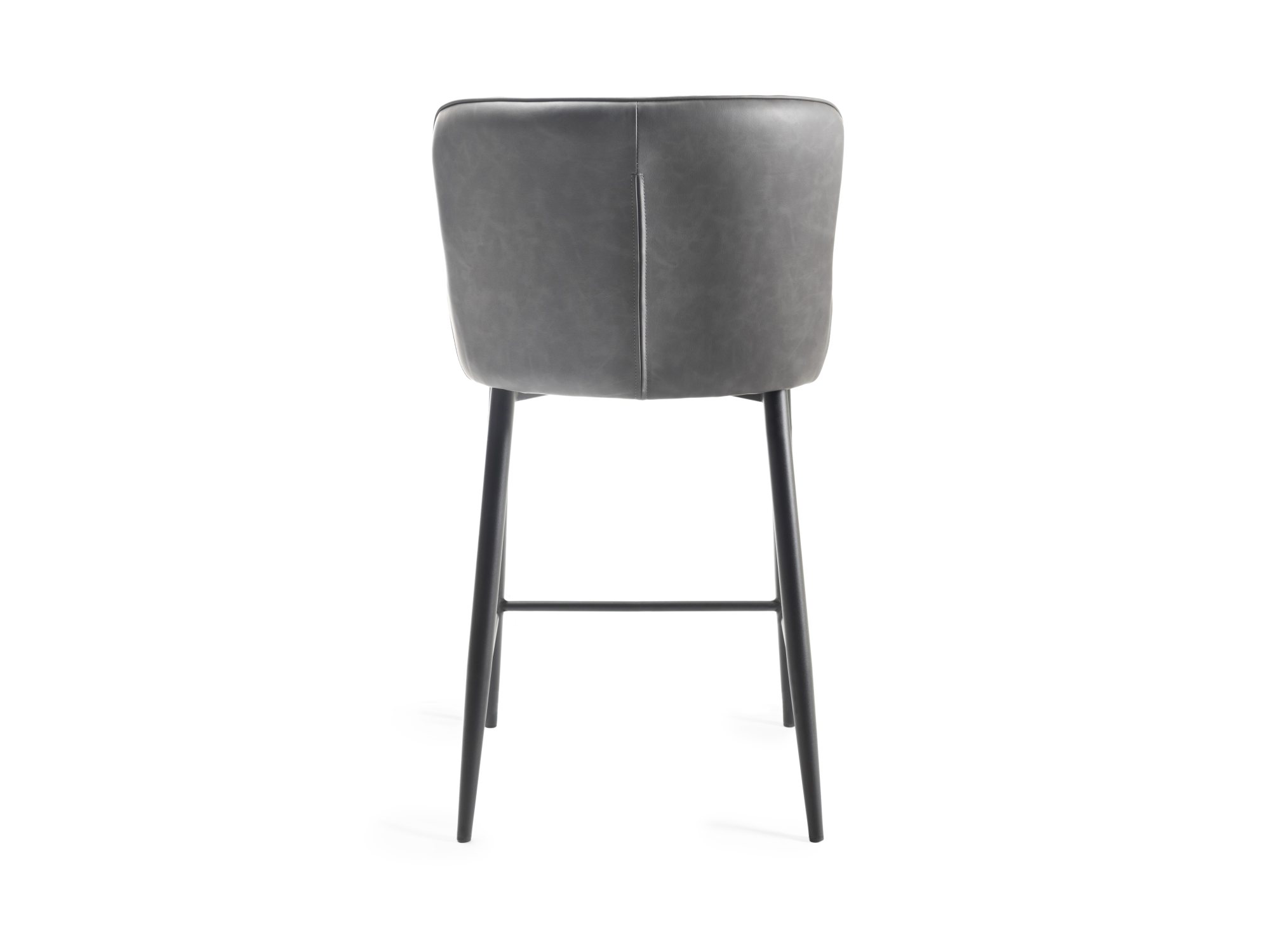 Cezanne - Bar Stool in Dark Grey Faux Leather (Pair)