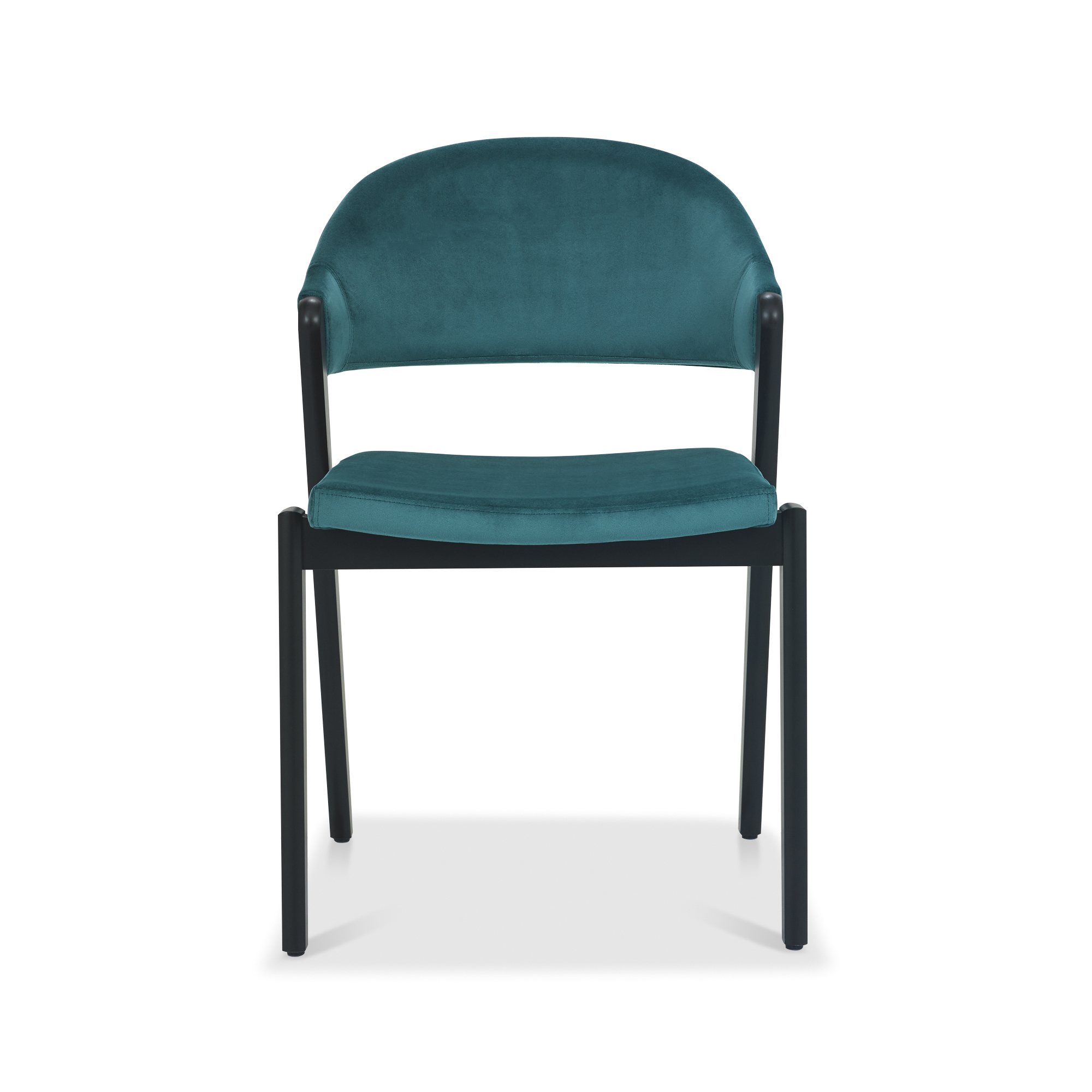 Rosen - Peppercorn Dining Chair in Azure Velvet (Pair)