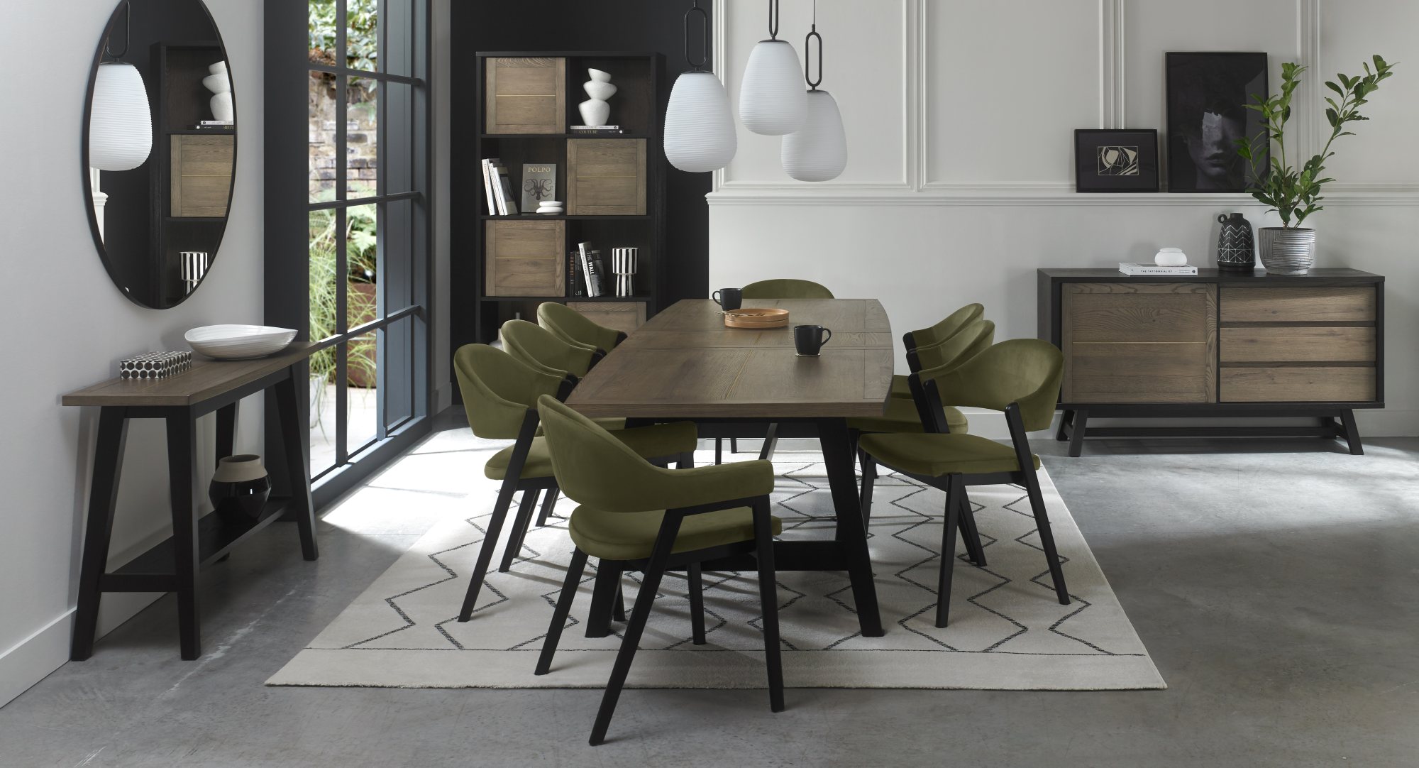 Rosen - Peppercorn Dining Chair in Cedar Velvet (Pair)