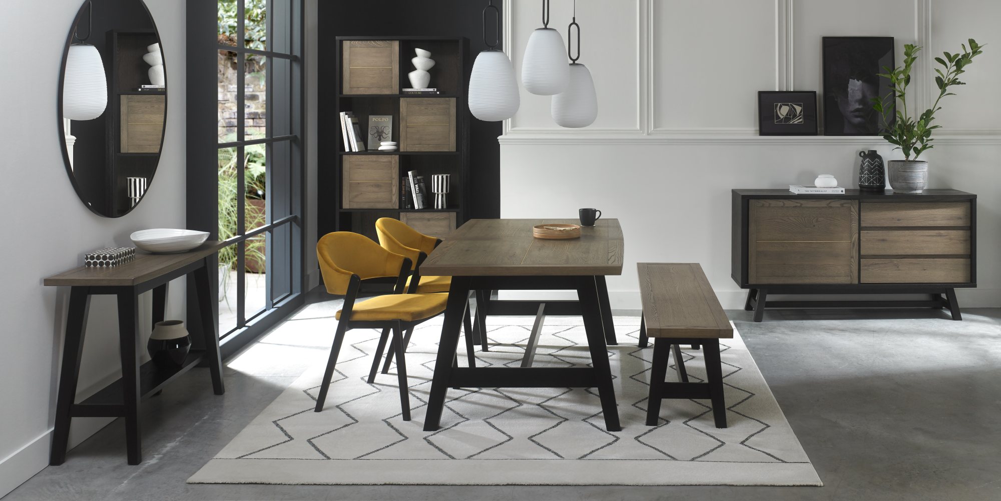 Rosen - Peppercorn Dining Chair Dark Mustard Velvet (Pair)