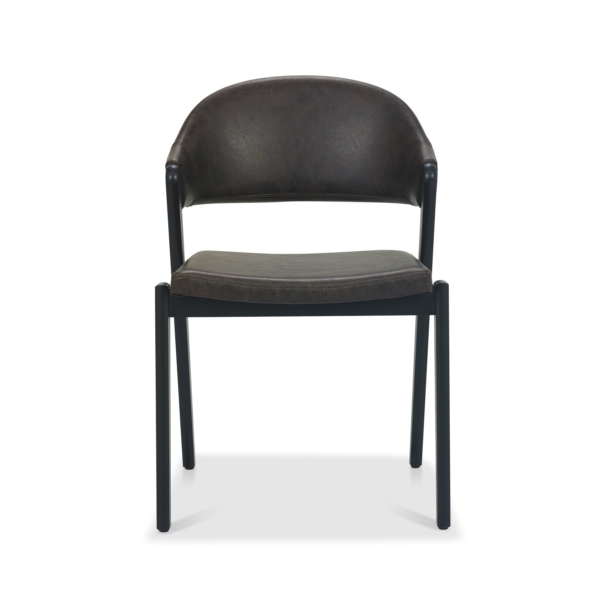 Rosen - Peppercorn Dining Chair in Vintage Brown Bonded Leather (Pair)