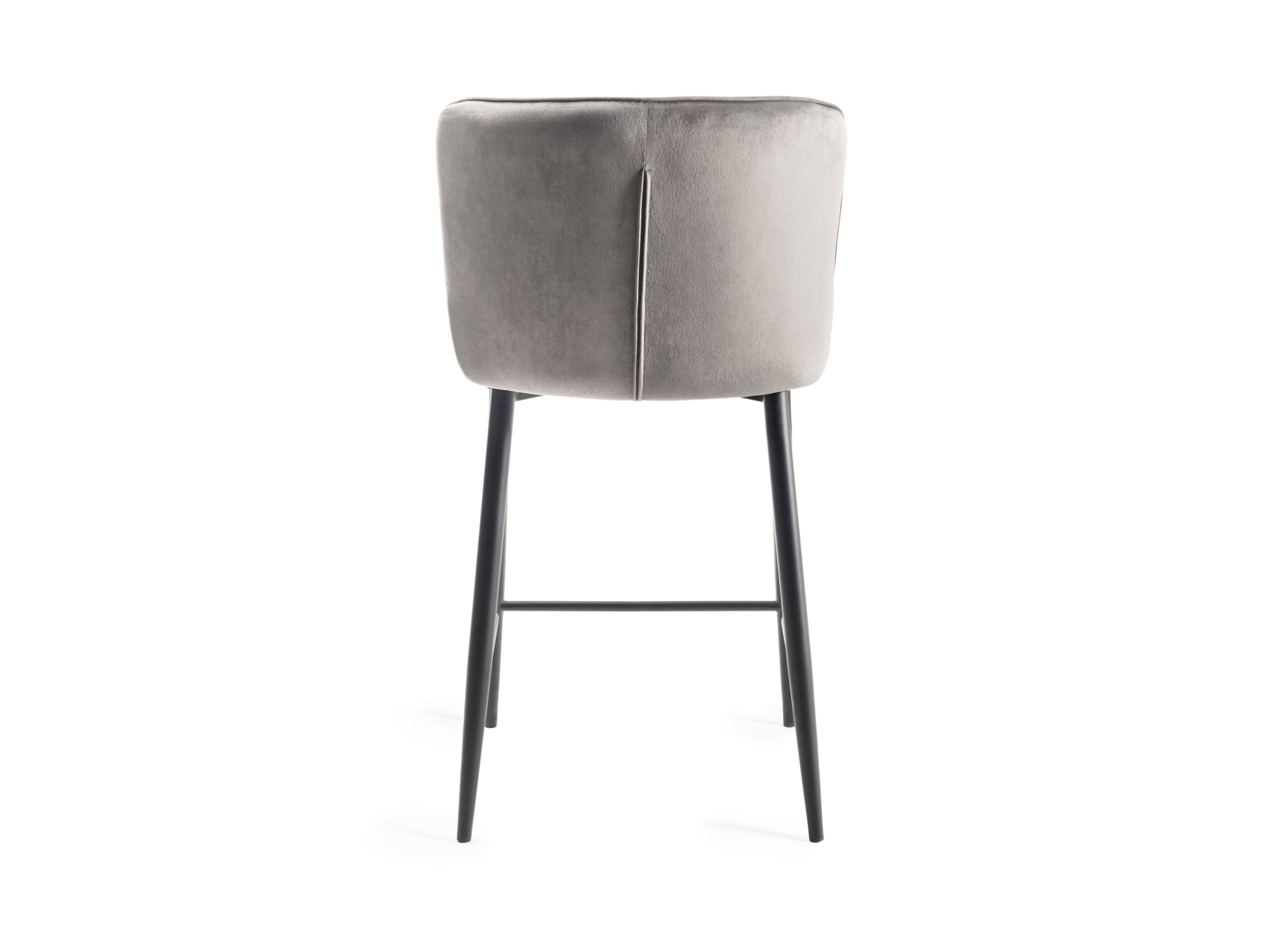 Cezanne - Bar Stool in Light Grey Velvet (Pair)