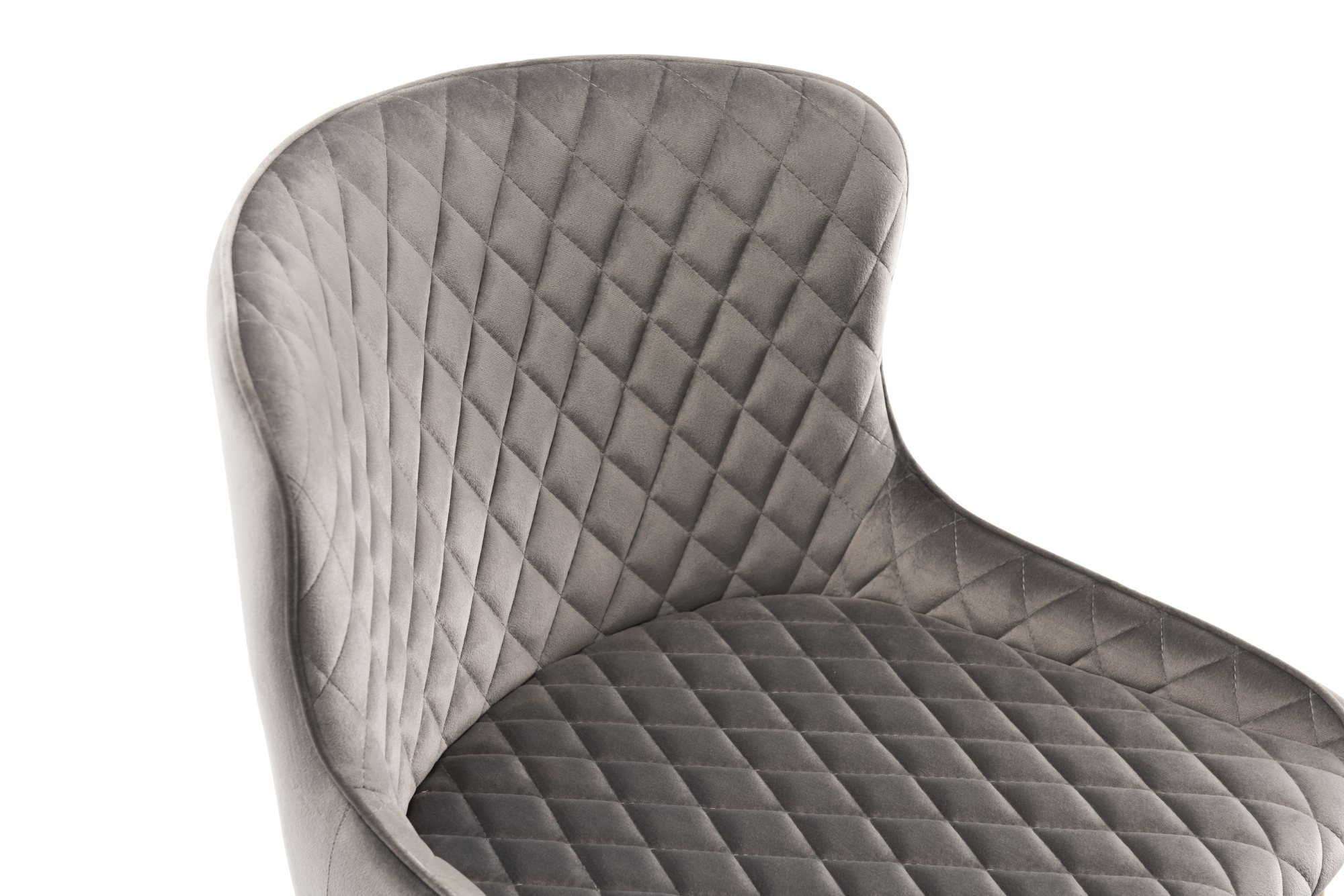 Cezanne - Bar Stool in Light Grey Velvet (Pair)