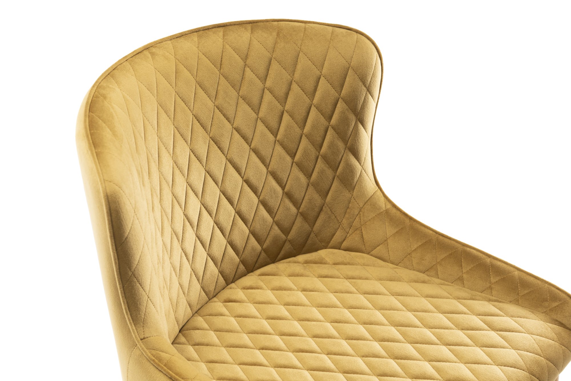 Cezanne - Bar Stool in Mustard Velvet (Pair)