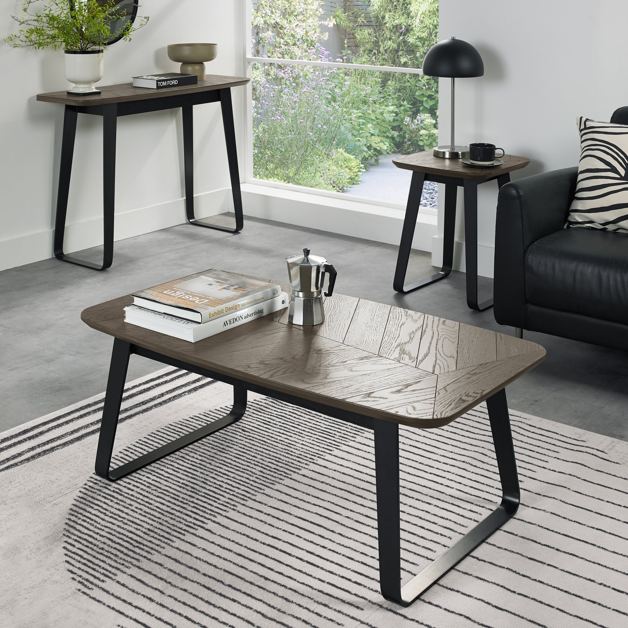 Castello - Weathered Oak Square Lamp Table