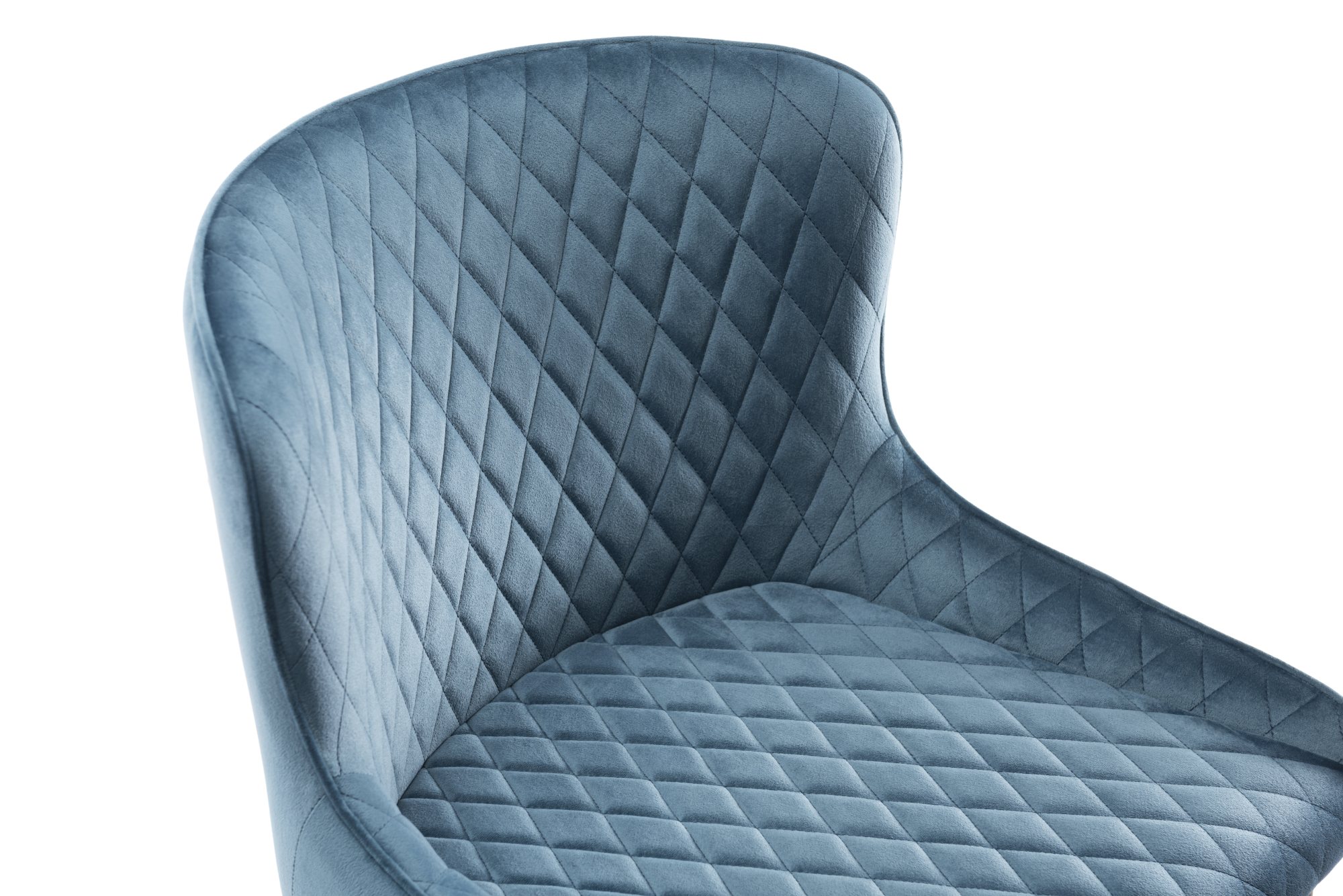 Cezanne - Bar Stool in Blue Velvet (Pair)