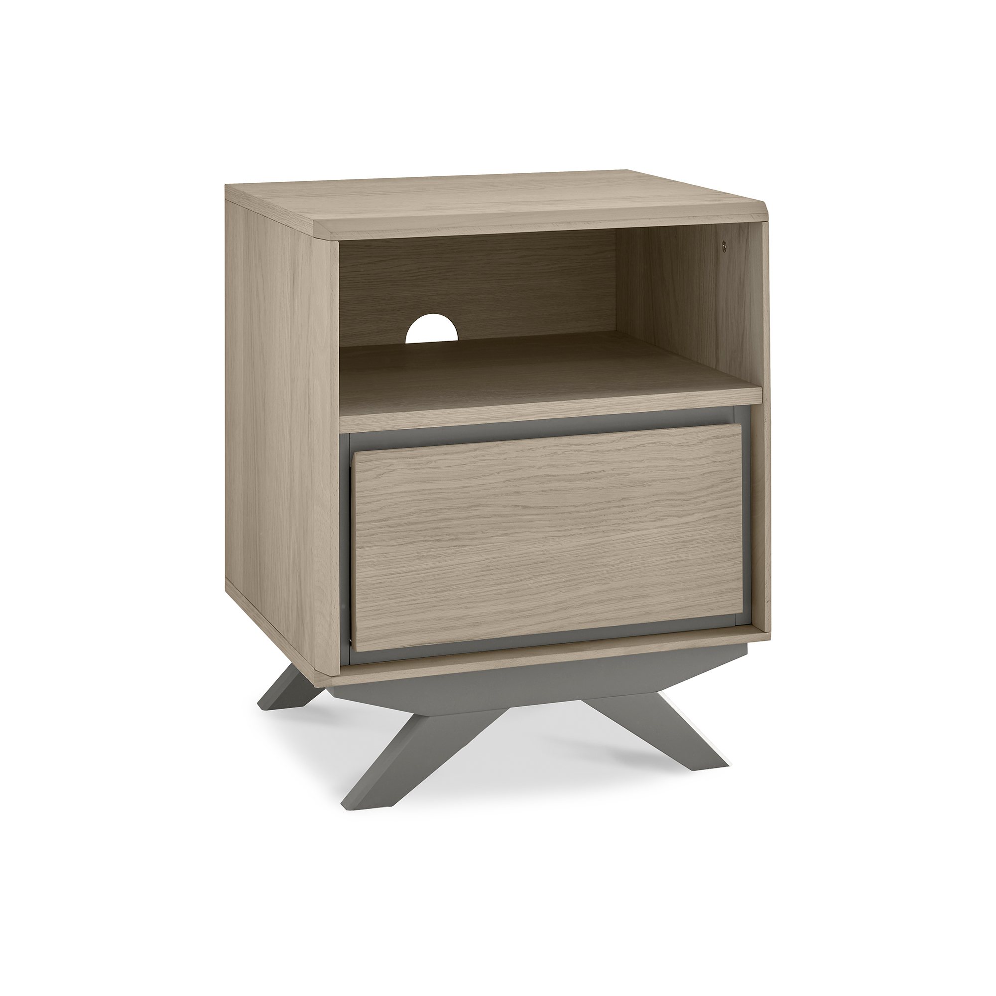 Olsen - Scandi Oak 1 Drawer Bedside Table