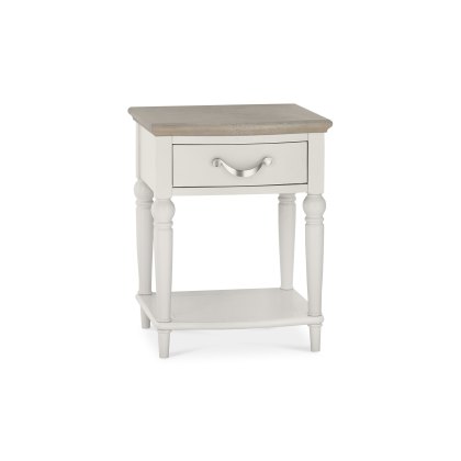 Miller Grey Washed Oak & Soft Grey 1 Drawer Nightstand