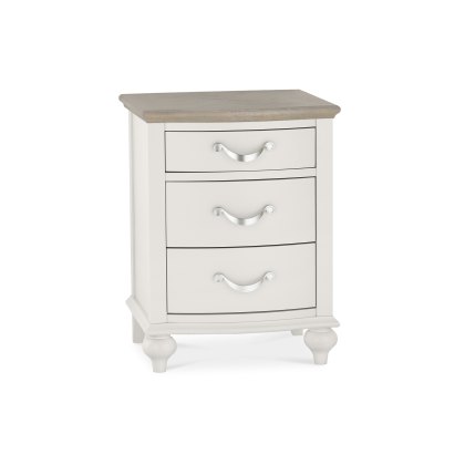 Miller Grey Washed Oak & Soft Grey 3 Drawer Nightstand