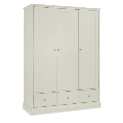 Palmer Soft Grey Triple Wardrobe