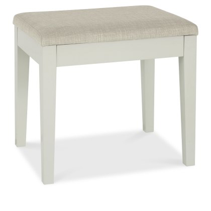 Palmer Soft Grey Stool - Pebble Grey Fabric