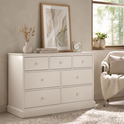 Palmer - White 7 Drawer Wide Chest Palmer - White 7 Drawer Wide Chest