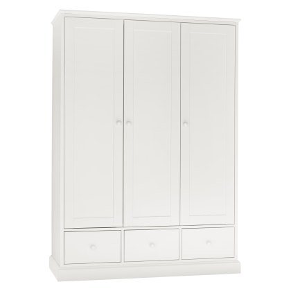 Palmer White Triple Wardrobe