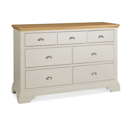 Colman Soft Grey & Pale Oak 3+4 Drawer Chest