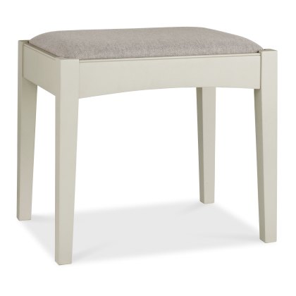 Colman Soft Grey Stool - Pebble Grey Fabric