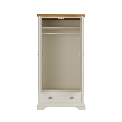 Colman Soft Grey & Pale Oak Double Wardrobe