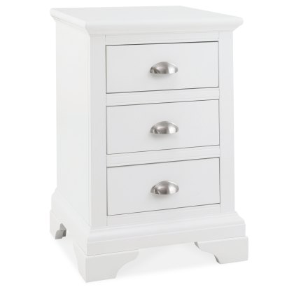 Colman White 3 Drawer Nightstand
