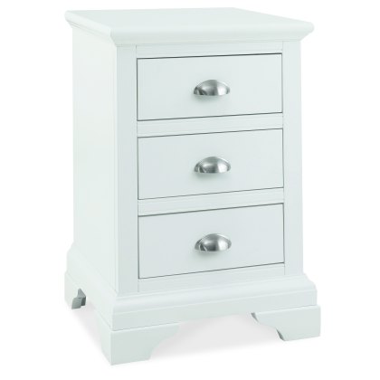 Colman White 3 Drawer Nightstand