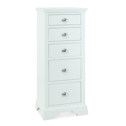 Colman White 5 Drawer Tall Chest