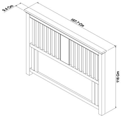 Colman White Headboard King 150cm