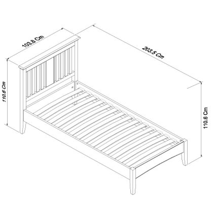 Colman White Bedstead Single 90cm