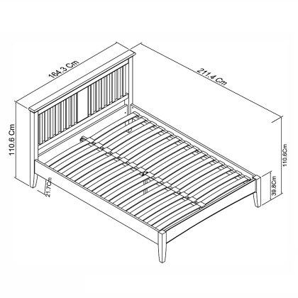 Colman White Bedstead King 150cm