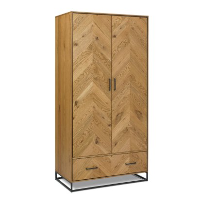 Varo Rustic Oak Double Wardrobe