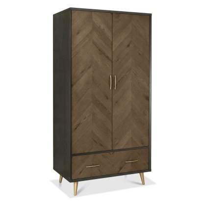 Morreto - Fumed Oak Double Wardrobe Morreto - Fumed Oak Double Wardrobe