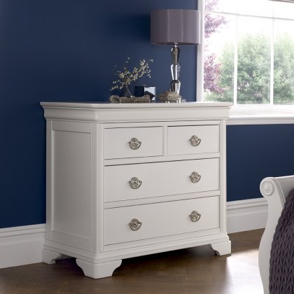 Venet White 2+2 Drawer Chest