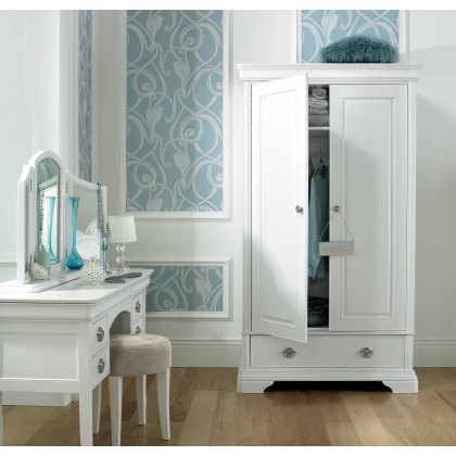 Venet White Double Wardrobe