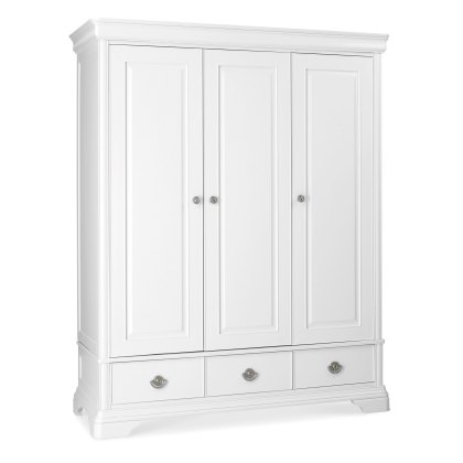 Venet White Triple Wardrobe