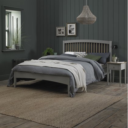 Larsen Scandi Oak & Warm Grey Low Footend Bedstead King Size 150cm