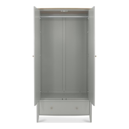 Larsen Scandi Oak Warm Grey Wardrobe Size Double Home Origins