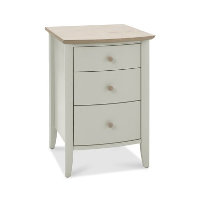 Larsen Scandi Oak & Soft Grey 3 Drawer Nightstand