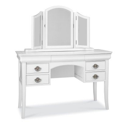 Venet White Dressing Table Set