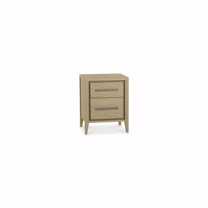 Rimini Aged Oak & Weathered Oak 2 Drawer Nightstand