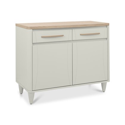 Norman Scandi Oak & Soft Grey Narrow Sideboard