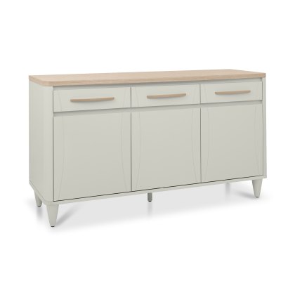 Norman Scandi Oak & Soft Grey Wide Sideboard