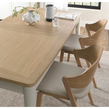 Norman Scandi Oak & Soft Grey 4-6 Extension Dining Table