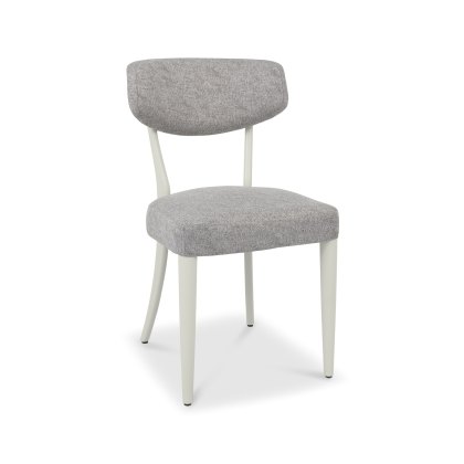 Norman Soft Grey Upholstered Chairs in Grey Fabric